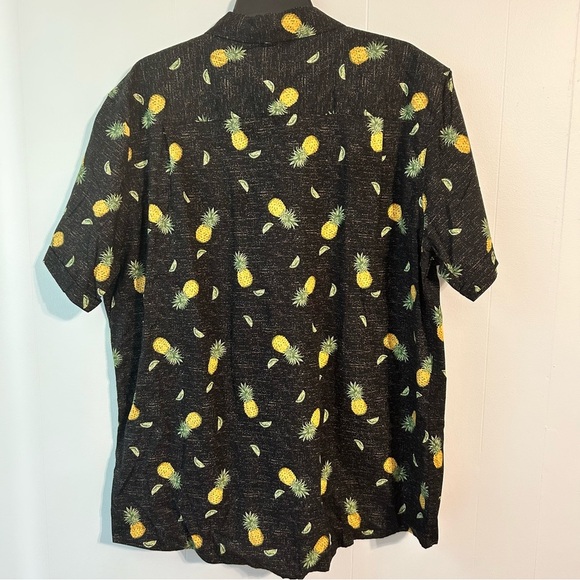 Saddlebred Stretch Poplin Pineapple & Lime Button Up Top Size xxl - Picture 6 of 6